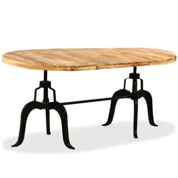 Dining Table Solid Mango Wood and Steel 180 cm