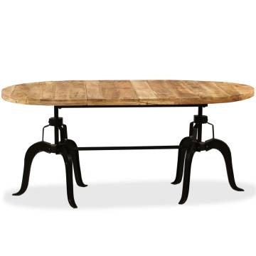 Dining Table Solid Mango Wood and Steel 180 cm