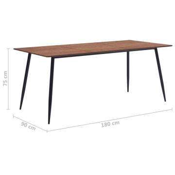 Dining Table Brown 180x90x75 cm MDF