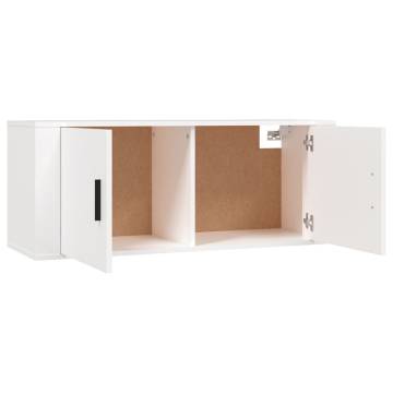 Wall Mounted TV Cabinet White 100x34.5x40 cm