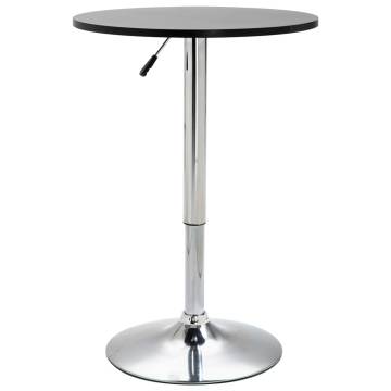 Bar Table Black Ø60 cm MDF