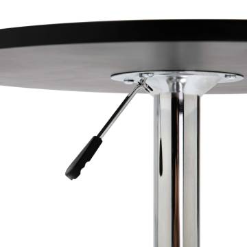 Bar Table Black Ø60 cm MDF