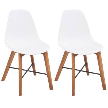 Chair Seats 2 pcs White Plastic