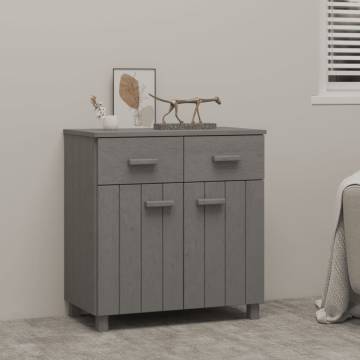 Sideboard HAMAR Light Grey 79x40x80 cm Solid Wood Pine