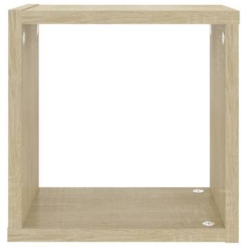 Wall Cube Shelves 4 pcs Sonoma Oak 26x15x26 cm