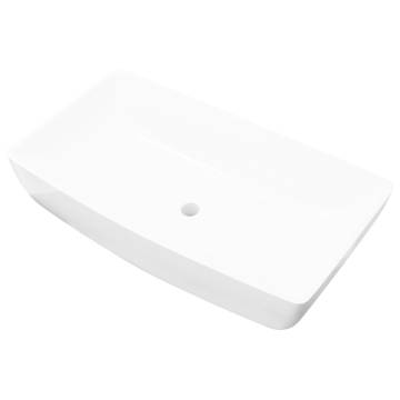 Luxury Ceramic Basin Rectangular Sink White 71 x 39 cm