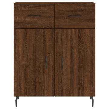 Highboard Brown Oak 69.5x34x180 cm Engineered Wood