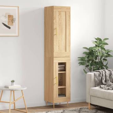 Highboard Sonoma Oak 34.5x34x180 cm Engineered Wood