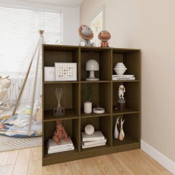 Book CabinetRoom Divider Honey Brown 104x33.5x110 cm Pinewood