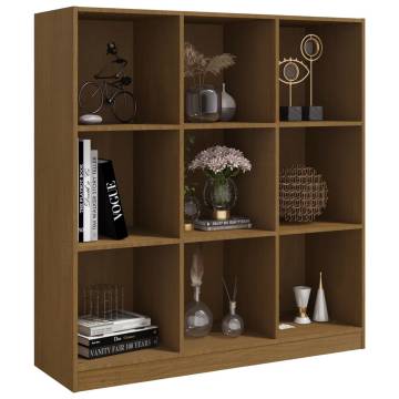 Book CabinetRoom Divider Honey Brown 104x33.5x110 cm Pinewood