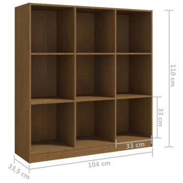 Book CabinetRoom Divider Honey Brown 104x33.5x110 cm Pinewood