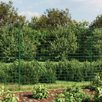 Wire Mesh Fence with Spike Anchors Green 1.4x10 m