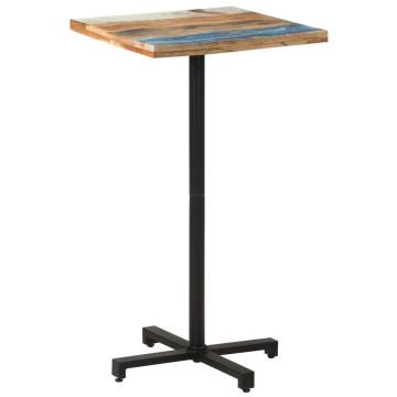 Bistro Table Square 60x60x110 cm Solid Reclaimed Wood