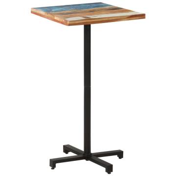 Bistro Table Square 60x60x110 cm Solid Reclaimed Wood