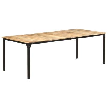 Dining Table 220x100x76 cm Rough Mango Wood