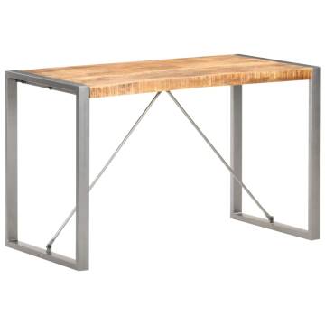 Dining Table 120x60x75 cm Solid Rough Mango Wood