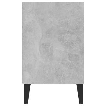 TV Cabinet with Metal Legs Concrete Grey 103.5x30x50 cm