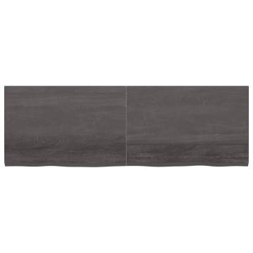 Bathroom Countertop Dark Brown 180x60x(2-4) cm Treated Solid Wood