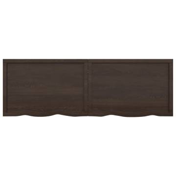 Bathroom Countertop Dark Brown 180x60x(2-4) cm Treated Solid Wood