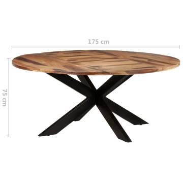 Dining Table Round 175x75 cm Acacia Wood with Honey Finish