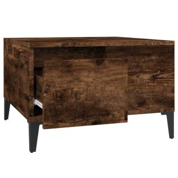 Coffee Table Smoked Oak 55x55x36.5 cm Engineered Wood