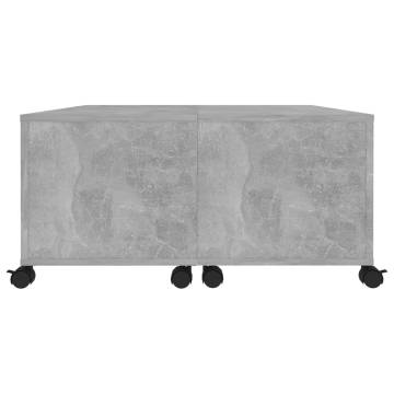 Coffee Table Concrete Grey 75x75x38 cm Engineered Wood