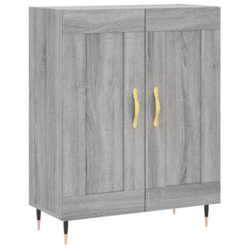 Highboard Grey Sonoma 69.5x34x180 cm Engineered Wood