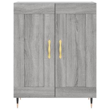 Highboard Grey Sonoma 69.5x34x180 cm Engineered Wood