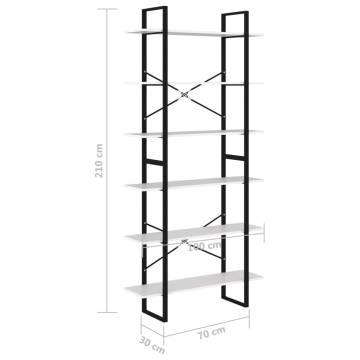 High Cabinet White 100x30x210 cm Engineered Wood