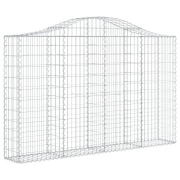 Arched Gabion Baskets 10 pcs 200x30x120140 cm Galvanised Iron