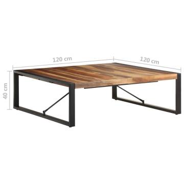 Coffee Table 120x120x40 cm Solid Wood with Sheesham Finish