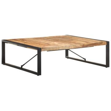 Coffee Table 120x120x40 cm Rough Mango Wood