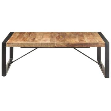 Coffee Table 120x120x40 cm Rough Mango Wood