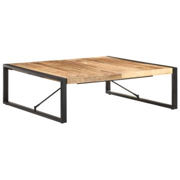 Coffee Table 120x120x40 cm Rough Mango Wood