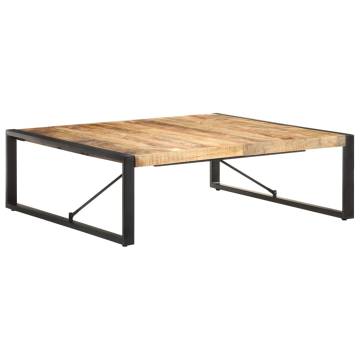 Coffee Table 120x120x40 cm Rough Mango Wood