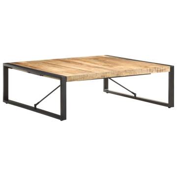 Coffee Table 120x120x40 cm Rough Mango Wood