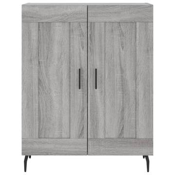 Highboard Grey Sonoma 69.5x34x180 cm Engineered Wood