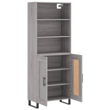 Highboard Grey Sonoma 69.5x34x180 cm Engineered Wood