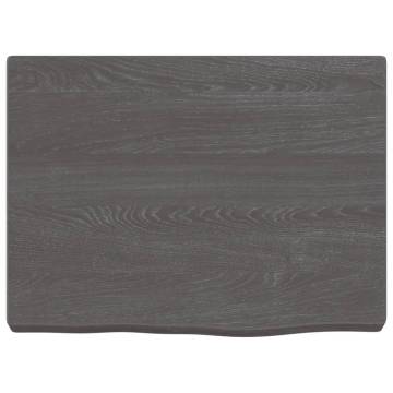 Bathroom Countertop Dark Brown 40x30x(2-4) cm Treated Solid Wood