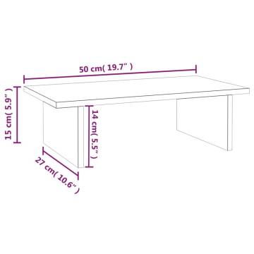 Monitor Stand Honey Brown 50x27x15 cm Solid Wood Pine