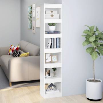 Book CabinetRoom Divider High Gloss White 40x30x198 cm