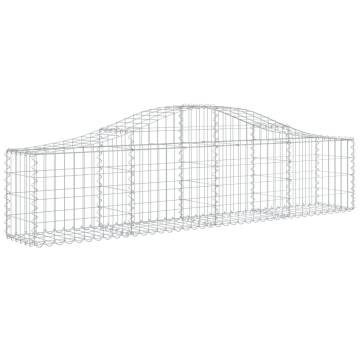 Arched Gabion Baskets 15 pcs 200x30x4060 cm Galvanised Iron