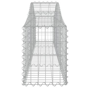 Arched Gabion Baskets 15 pcs 200x30x4060 cm Galvanised Iron