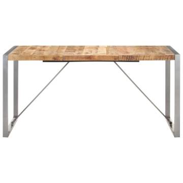 Dining Table 160x80x75 cm Solid Rough Mango Wood