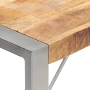 Dining Table 160x80x75 cm Solid Rough Mango Wood