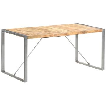 Dining Table 160x80x75 cm Solid Rough Mango Wood