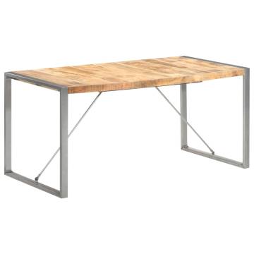 Dining Table 160x80x75 cm Solid Rough Mango Wood