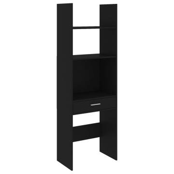 Book Cabinet Black 60x35x180 cm Engineered Wood