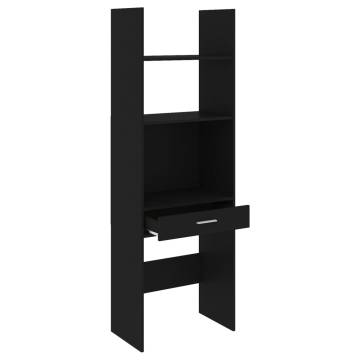 Book Cabinet Black 60x35x180 cm Engineered Wood