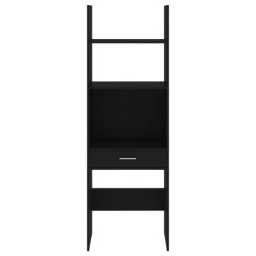 Book Cabinet Black 60x35x180 cm Engineered Wood